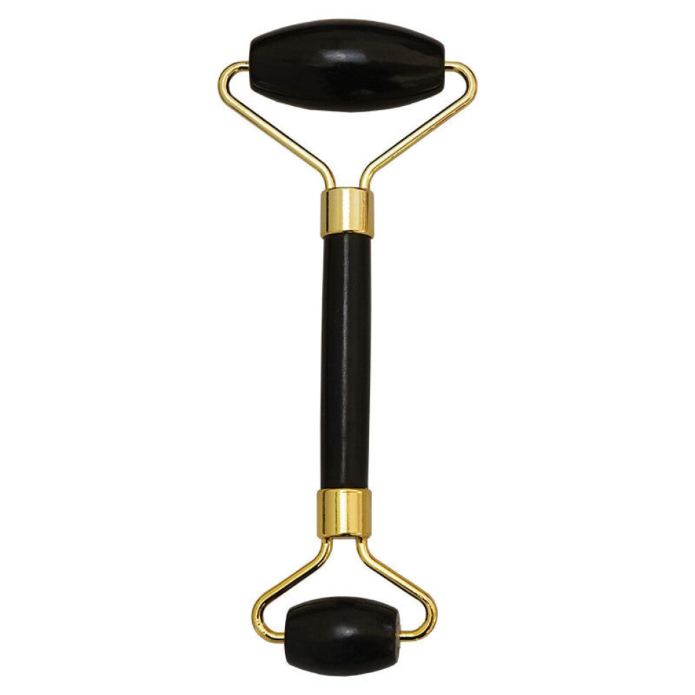 Black Jade Roller For Skincare With Natural Cooling Facial Massage And Puffiness Reduction