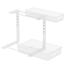 Kitchen Cabinet Organizer Rack with Removable Shelves for Space Saving and Cooking Storage