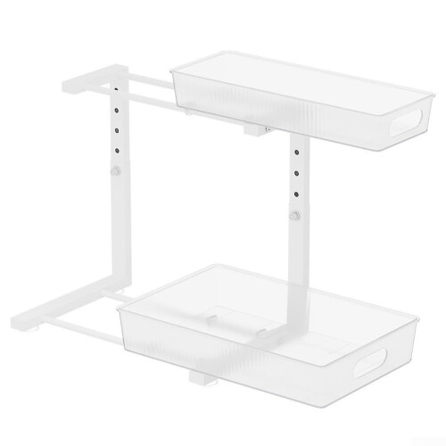 Kitchen Cabinet Organizer Rack with Removable Shelves for Space Saving and Cooking Storage