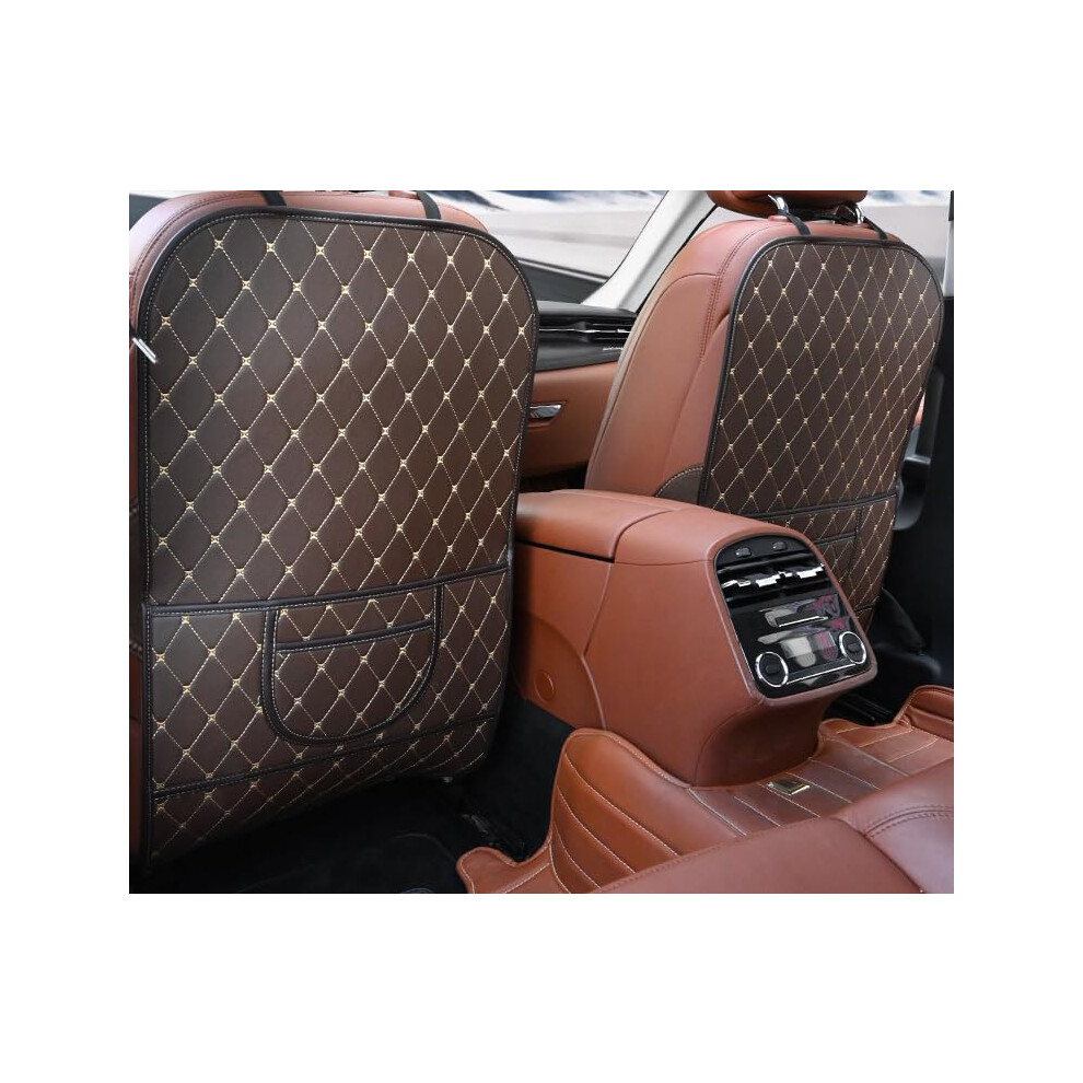 2Pcs Car Seat Back Protector Waterproof Anti Kick Mat For Cadillac Ct4 20192025 Pu Leather 9365369702776