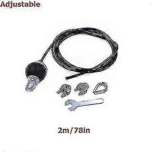 (Adjustable-2M)2m-5m Gym Cable Wire Rope Heavy Duty Steel Replacement Parts For Home Gym Fitness Cable Pulley Accessories Dia 5mm