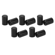 10 Stück Silikon-Abdeckkappen für 14 mm Ansaug-Vakuum-Schlauch, schwarz
