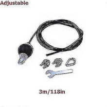 (Adjustable-3M)2m-5m Gym Cable Wire Rope Heavy Duty Steel Replacement Parts For Home Gym Fitness Cable Pulley Accessories Dia 5mm
