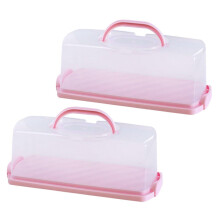 2pcs Clear Bread Keeper with Lid, Reusable Loaf and Cake Carrier for Home, Travel and Outdoor