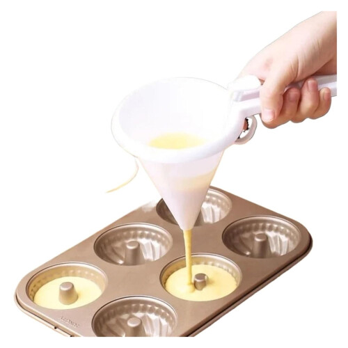 Adjustable Handheld Baking Funnel Set with Flow Control for Cake Batter, Pastry, Pancake, Chocolate 1
