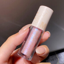 Liquid Glitter Eyeshadow Stick with Precise Brush Tip, Shimmer Metallic Pink Purple for Women