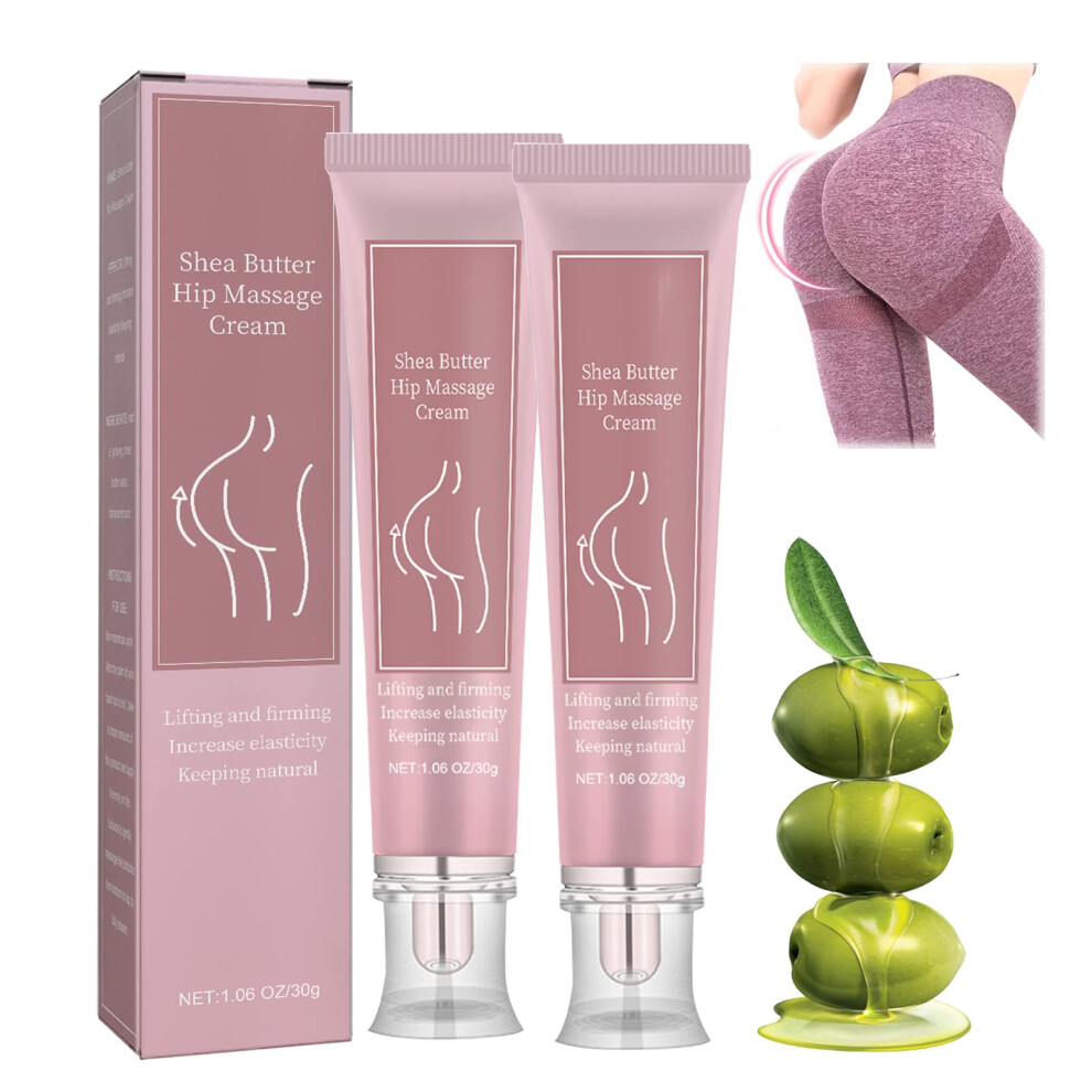 Butt Enhancement Cream Set, Natural Peach Booty Lifting and Firming Moisturizer, AntiCellulite 2 Pcs