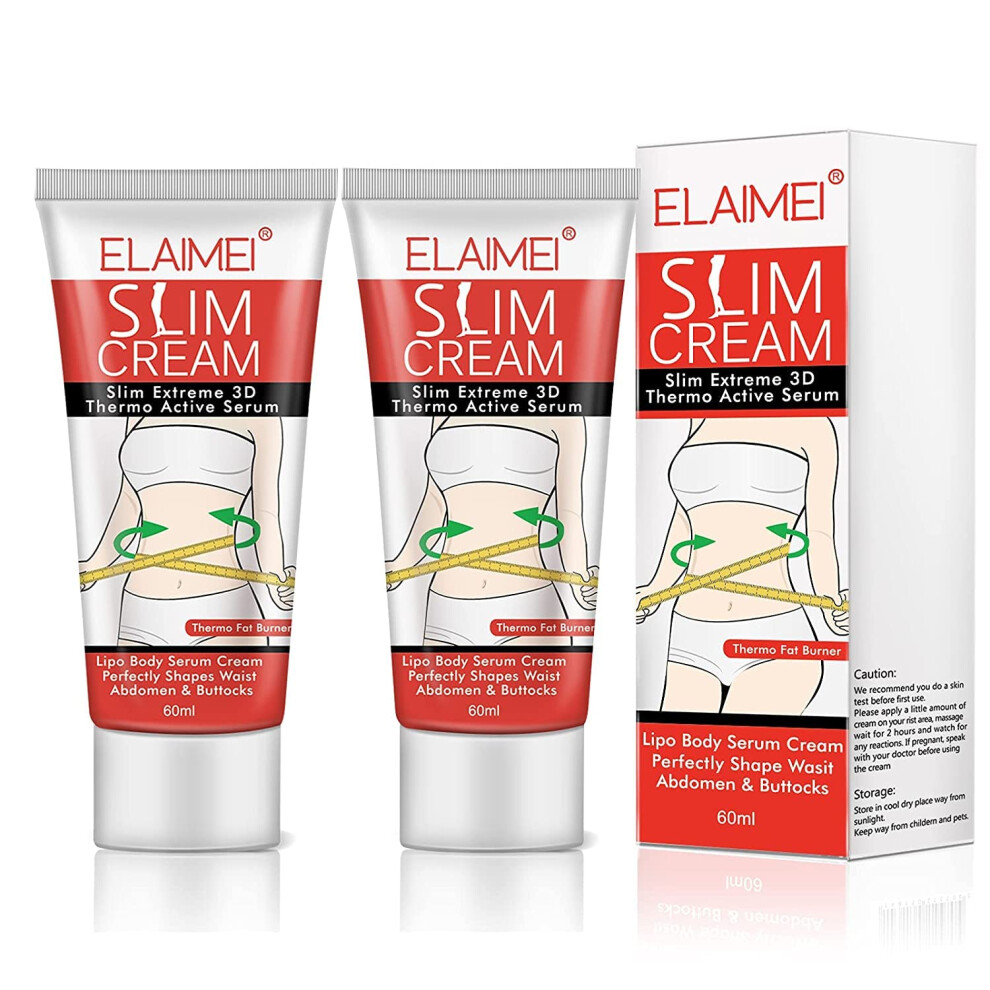 Slimming Cream Twin Pack Fat Burner for Belly Fat Weight Loss Heat Therapy Body Shaping
