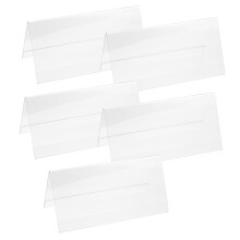 5Pcs Clear Acrylic Table Number Holders DoubleSided Wedding Place Cards Reusable Stands for Events