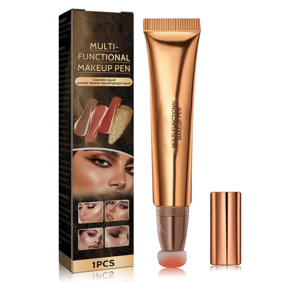 Peach/Pink Contour Beauty Wand Liquid Blush Stick With Precise Cushion Applicator Matte Glow