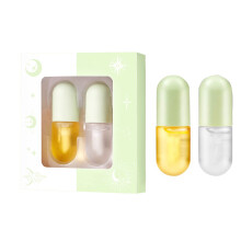 Lip Oil and Gloss Set for Girls Day and Night Duo with Moisturizing Finish and Clip Holder