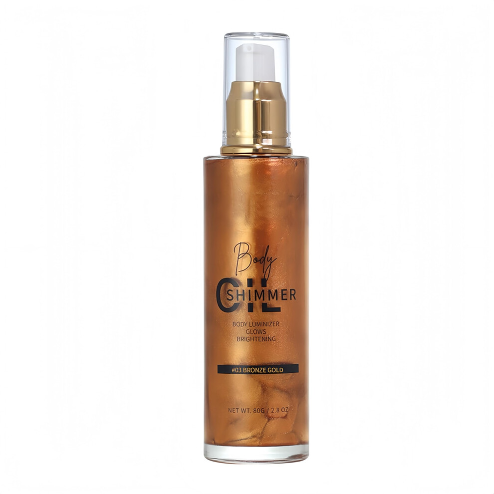 Bronze/Gold Body Highlighter Waterproof 80Ml Liquid Shimmer Glow Illuminator For Face And Body