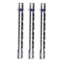 3pcs Aluminum Sewing Ruler Set with Metric Scale and Notch for Precise Button Positioning Tailoring Quilting Crafting