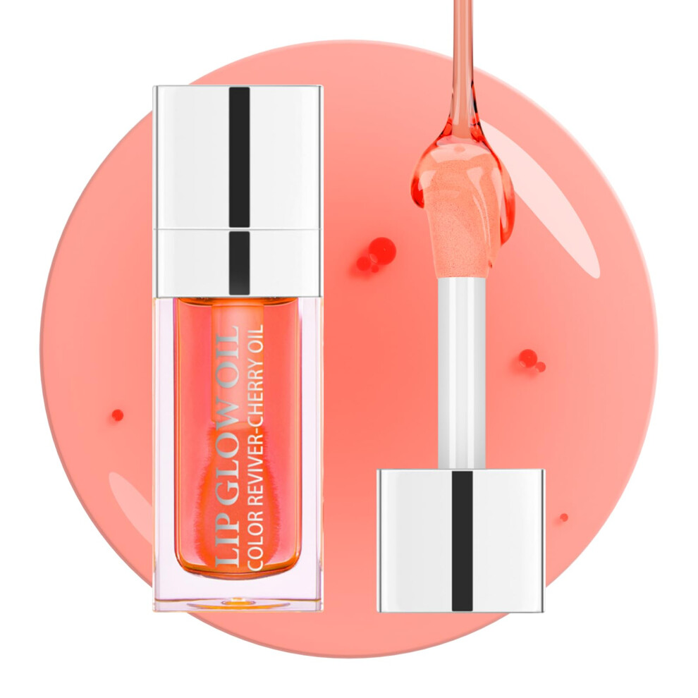 Pink,Clear Ofanyia Hydrating Lip Oil Gloss With Plumping Tint, Nonsticky Clear Shine And Deep Lip Hydration In Pink