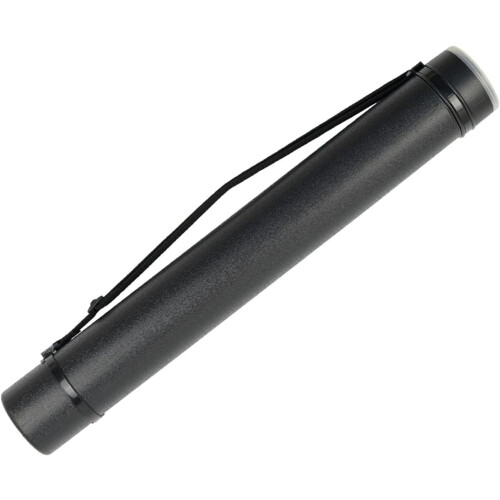Telescoping Poster Tube Adjustable Length with Shoulder Strap for Document and Artwork Storage Black 1