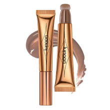 Liquid Contour Wand with Cushion Applicator, Lightweight Cream Contour Stick 01# for Natural Blend Finish