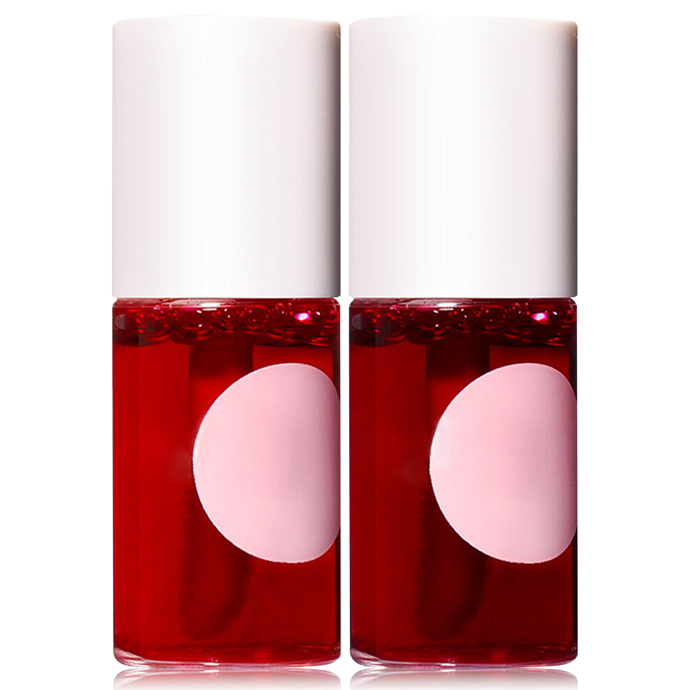 2 Colors Long Lasting Waterproof Velvet Lip Tint for Lips and Cheeks Hydrating Glossy Liquid Lipstick Set