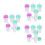 21Pc Lip Gloss Tubes with Wand Clear Plastic Assorted Colors for DIY 2