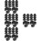 80Pcs Durable Black Plastic Cable Clamp for Mic Stand and Phone Holder 8
