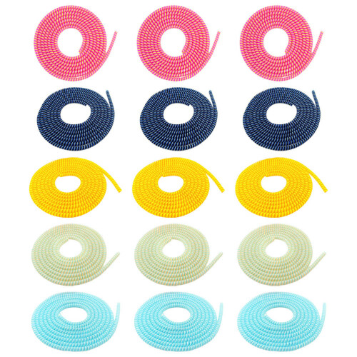 60Pcs Assorted Cable Wraps for Cable Line Protection and Tidy Desk
