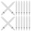 100Pcs White Nylon Dart Shafts Threaded Stem Replacement Kit 8