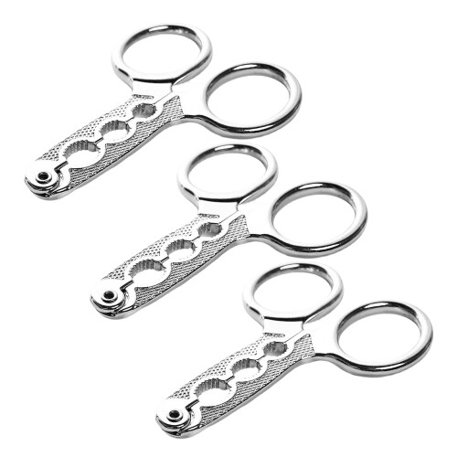 12Pcs Zinc Alloy Nutcracker Tool for Home Use Silver Nut Opener Pliers