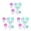 21Pc Lip Gloss Tubes with Wand Clear Plastic Assorted Colors for DIY 3