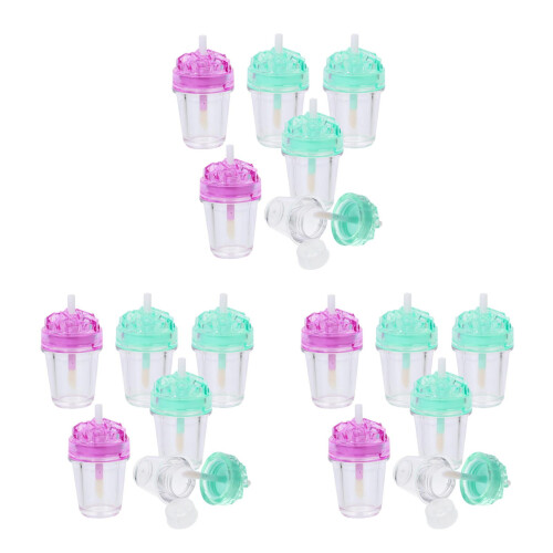 21Pc Lip Gloss Tubes with Wand Clear Plastic Assorted Colors for DIY 2