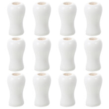 48Pcs White Wood Pendant Cord Knobs Stylish Home Drapery Parts
