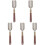 5Pcs Metal Tea Spoons with Wood Handle Silver Kitchen Scoop 4
