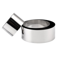6Pcs Silver Mini Cake Rings Stainless Steel Round Biscuit Cutter Set