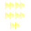 70Pcs Lightweight Plastic Netting Repair Shuttles Yellow for Fishnets 8