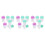 21Pc Lip Gloss Tubes with Wand Clear Plastic Assorted Colors for DIY 4