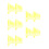 70Pcs Lightweight Plastic Netting Repair Shuttles Yellow for Fishnets 7