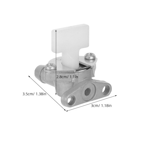 White Metal Valve Switch for Motorcycle Fuel Use 2
