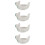 4Pcs White Ceramic Sauce Bowls Multi-Use Seasoning Tray for Kitchen 6