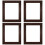 4Pcs Coffee Wood Floating Frames for Home Wall Hanging Canvas Prints 8