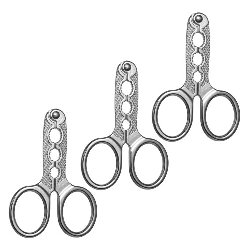 12Pcs Zinc Alloy Nutcracker Tool for Home Use Silver Nut Opener Pliers 1