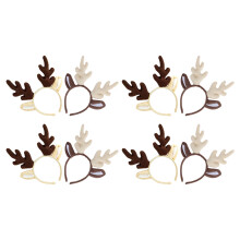 24Pcs Holiday Antlers Headband Deer Horns Lightweight Fabric Accessory