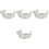4Pcs White Ceramic Sauce Bowls Multi-Use Seasoning Tray for Kitchen 3