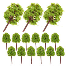 100Pcs Miniature Plastic Trees Green for DIY Craft Scenes and Models
