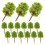100Pcs Miniature Plastic Trees Green for DIY Craft Scenes and Models 1