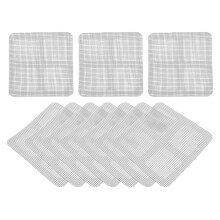 50Pcs Anti-Blocking Shower Hair Catcher Drain Stickers Silver Plastic