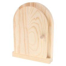 4Pcs Khaki Wooden Fairy Door Outlet Covers Child Safety Switch Guards