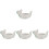 4Pcs White Ceramic Sauce Bowls Multi-Use Seasoning Tray for Kitchen 2