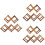 6Pcs Brown Wood Wine Storage Stand Foldable Wine Display Rack 6