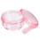 3Pcs Small Pink Pc Retainer Storage Case Portable Denture Box 2