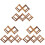 6Pcs Brown Wood Wine Storage Stand Foldable Wine Display Rack 2