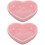 2Pcs Smooth Pink Ceramic Pet Bowls Heart Shaped for Hamsters 6