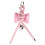4Pcs Pink PU Bow Phone Charm Keychain for Mobile Case 1